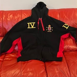 Polo RL Polo Club hoodie Black and Red